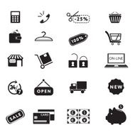 shopping icons set N54