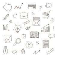 Vector Hand Drawn Business Icons