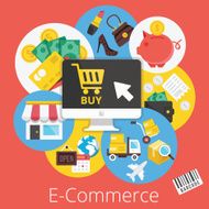 Vector Set of Flat Design Icons Illustrations for Ecommerce