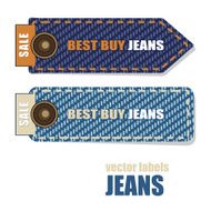 Jeans vector labels