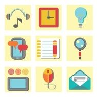 set of flat icons for web appplication N2