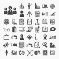 Business icons and Finance set 2 on White paper Illustr