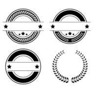 Black and white seal Design Elements - VECTOR