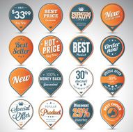 Set of business vintage badges N21
