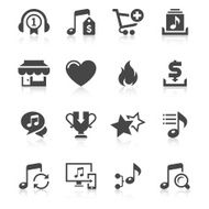 Online Music Store Icon Set