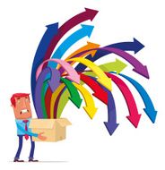 man with falling arrows&hellip;