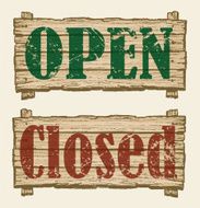 Information Signs - Open Closed Retail Business