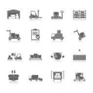Warehouse icons black
