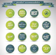 Set of business vintage badges N22
