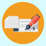 Vector bank check icon N2