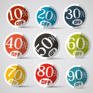Discount Vector Circle Labels