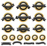 Blank Black and Gold Badges Collection