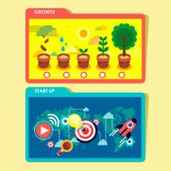 growth and start up concepts in flat style N2