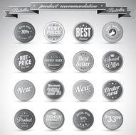 Set of business vintage badges N23