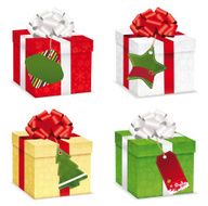 Gift box collection with price tags