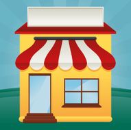 front shop dark background
