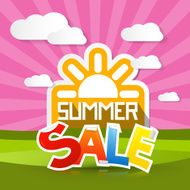 Summer Sale Pink Background Illustration