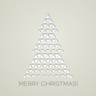 Merry Christmas tree with triangle shape N2