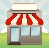 Front shop store vector