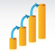 Coins Chart Up