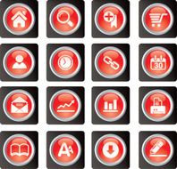 Square Web Icon Set buttons N2