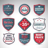 Set of business vintage labels N4