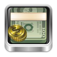 Dollar Icon in Metal