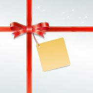 Red Bow with Tag