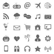 Web site vector icons set