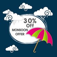 30 Off Monsoon Offer sticky design