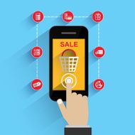 Flat concept e-commerce for mobile apps N2