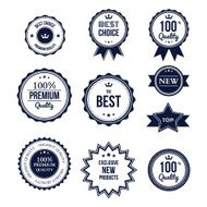 Premium quality best choice labels set isolated N2