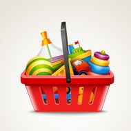 Toys in shopping basket N2