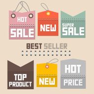 Paper Sale Labels Tags Set