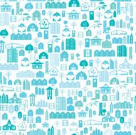 Real Estate Seamless pattern Vector Illustration