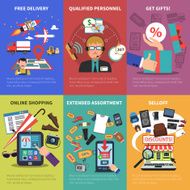 Online Store Mini Posters Set