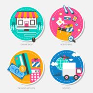 set of flat design concept vector illustration N2