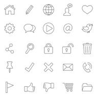 Web line icons set Vector N2