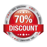 discount 70 red silver button