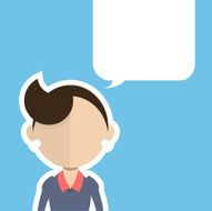 Illustrated brown haired girl talking N2