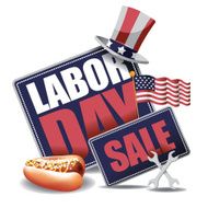 Labor day sale icon isolated