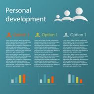 three steps personal development infographic concept