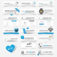 Web design template elements Navigation buttons with ornaments
