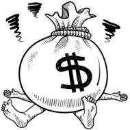 Crushed by financial burdens sketch N2