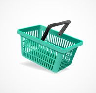 Vector shopping basket green