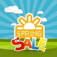 Spring Sale Retro Background