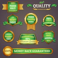 Colored quality labels set