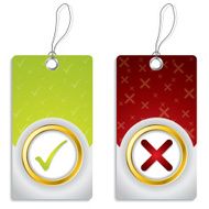 Tick and cross labels