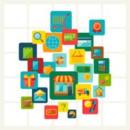 Internet shopping concept background