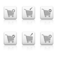 Web shop buttons shopping cart icons